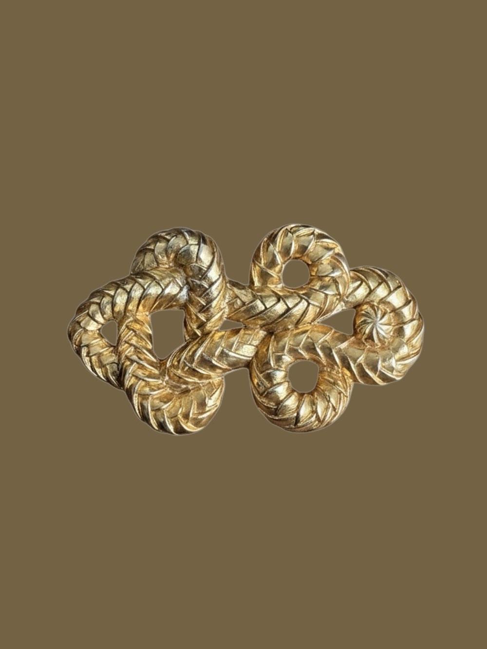 Authentic Vintage 70s Gold-Toned Brass Belt Buckle - Accessocraft NYC